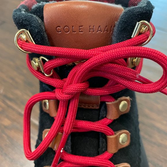 Like New Cole Haan 2.0 Zerogrand Lace-Up Hiker Style Boots Buffalo Check Size 5 - Picture 5 of 7